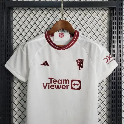 Camisa Manchester United Away 23/24 - Torcedor Infantil Branca - Netmantos
