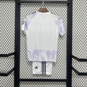 Manchester United Away Shirt 25/26 - Kids Fan White and Purple