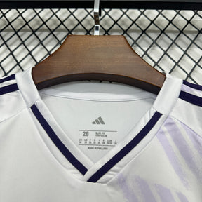Manchester United Away Shirt 25/26 - Kids Fan White and Purple