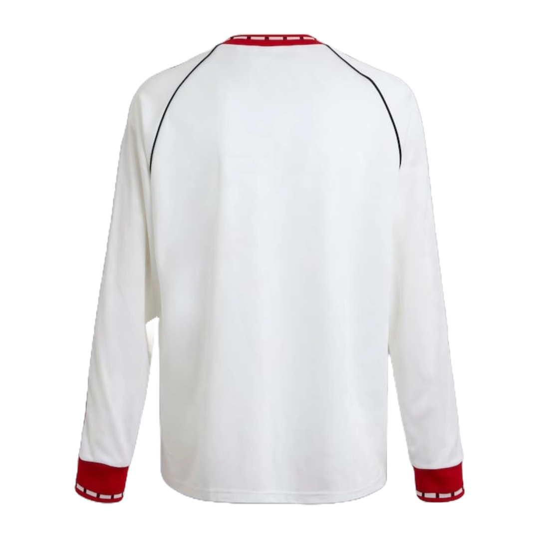 Manchester United Retro Away Shirt 1991 - Men's White Long Sleeve Fan Shirt