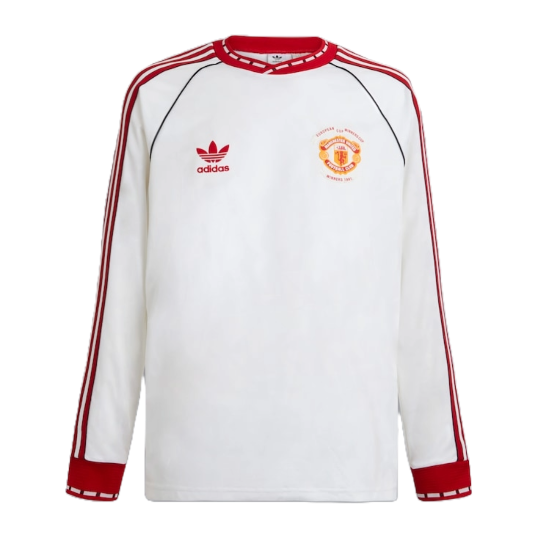 Manchester United Retro Away Shirt 1991 - Men's White Long Sleeve Fan Shirt