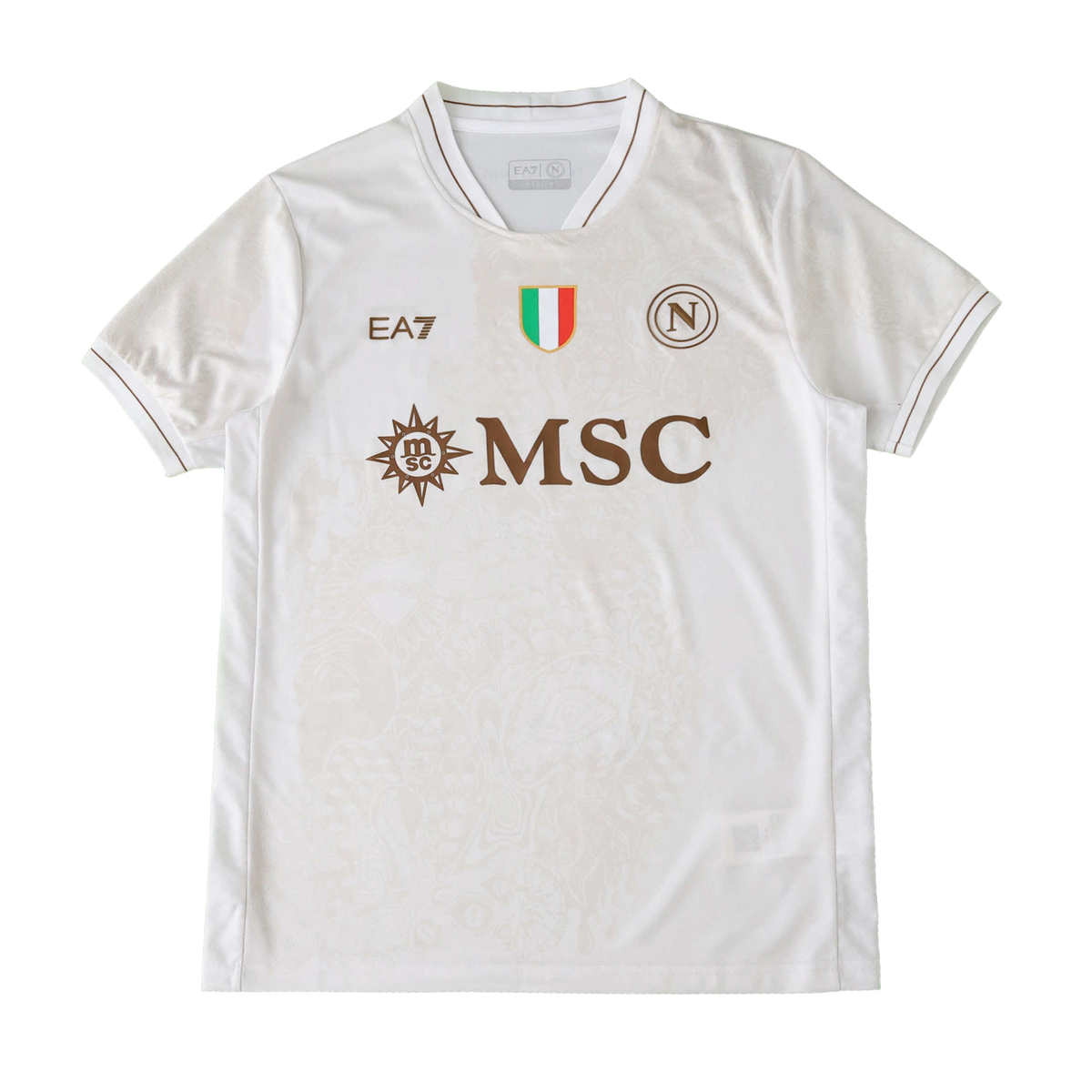 Napoli Away Shirt 25/26 - Men's White Gold Fan Shirt