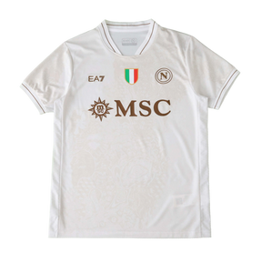 Napoli Away Shirt 25/26 - Men's White Gold Fan Shirt