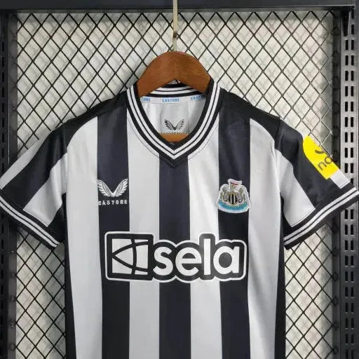 Camisa Newcastle United Home 23/24 - Torcedor Infantil Preta e Branca - Netmantos