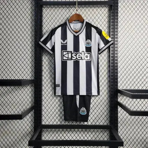Camisa Newcastle United Home 23/24 - Torcedor Infantil Preta e Branca - Netmantos