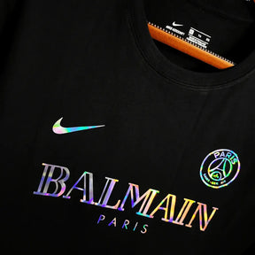 Camisa PSG Refletiva 23/24 - Torcedor Masculina BALMAIN Preta - Netmantos