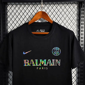 Camisa PSG Refletiva 23/24 - Torcedor Masculina BALMAIN Preta - Netmantos