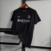 Camisa PSG Refletiva 23/24 - Torcedor Masculina BALMAIN Preta - Netmantos