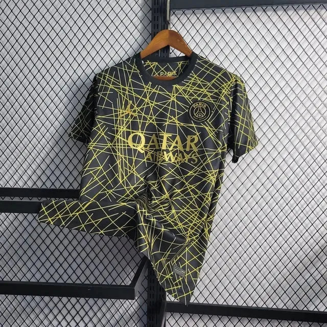 Camisa PSG Treino 22/23 - Torcedor Masculina Preta e Amarela - Netmantos