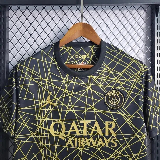 Camisa PSG Treino 22/23 - Torcedor Masculina Preta e Amarela - Netmantos