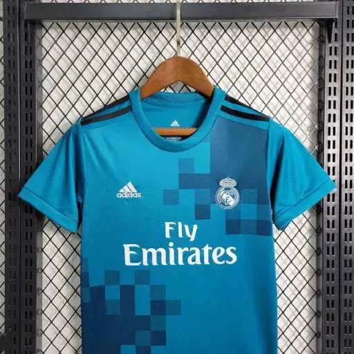 Camisa Real Madrid Retrô Away 17/18 - Torcedor Infantil Azul - Netmantos
