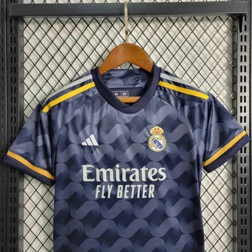 Camisa Real Madrid Away 23/24 - Torcedor Infantil Preta - Netmantos