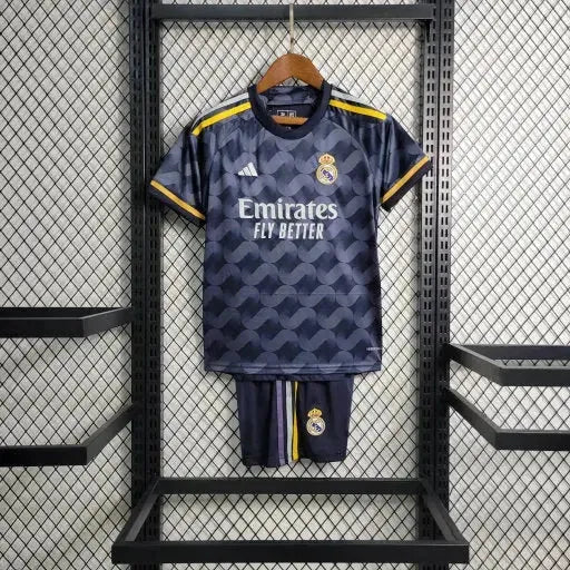 Camisa Real Madrid Away 23/24 - Torcedor Infantil Preta - Netmantos