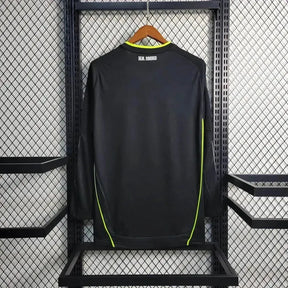 Camisa Real Madrid Away Retrô 2010/11 - Torcedor Masculina Preta e Verde Manga Longa - Netmantos