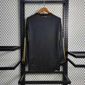 Camisa Real Madrid Away Retrô 2011/12 - Torcedor Masculina Preta Manga Longa - Netmantos