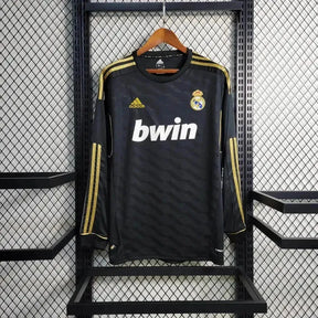 Camisa Real Madrid Away Retrô 2011/12 - Torcedor Masculina Preta Manga Longa - Netmantos
