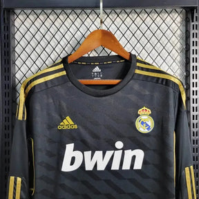 Camisa Real Madrid Away Retrô 2011/12 - Torcedor Masculina Preta Manga Longa - Netmantos
