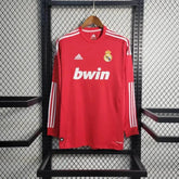 Camisa Real Madrid Away Retrô 2011/12 - Torcedor Masculina Vermelha Manga Longa - Netmantos