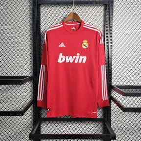 Camisa Real Madrid Away Retrô 2011/12 - Torcedor Masculina Vermelha Manga Longa - Netmantos