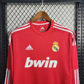 Camisa Real Madrid Away Retrô 2011/12 - Torcedor Masculina Vermelha Manga Longa - Netmantos