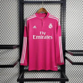 Camisa Real Madrid Away Retrô 2014/15 - Torcedor Masculina Rosa Manga Longa - Netmantos