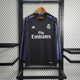Camisa Real Madrid Away Retrô 2016/17 - Torcedor Masculina Preta e Roxa Manga Longa - Netmantos