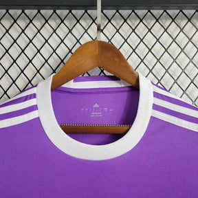 Camisa Real Madrid Away Retrô 2017/18 - Torcedor Masculina Roxa Manga Longa - Netmantos