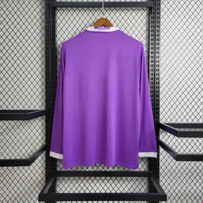 Camisa Real Madrid Away Retrô 2017/18 - Torcedor Masculina Roxa Manga Longa - Netmantos