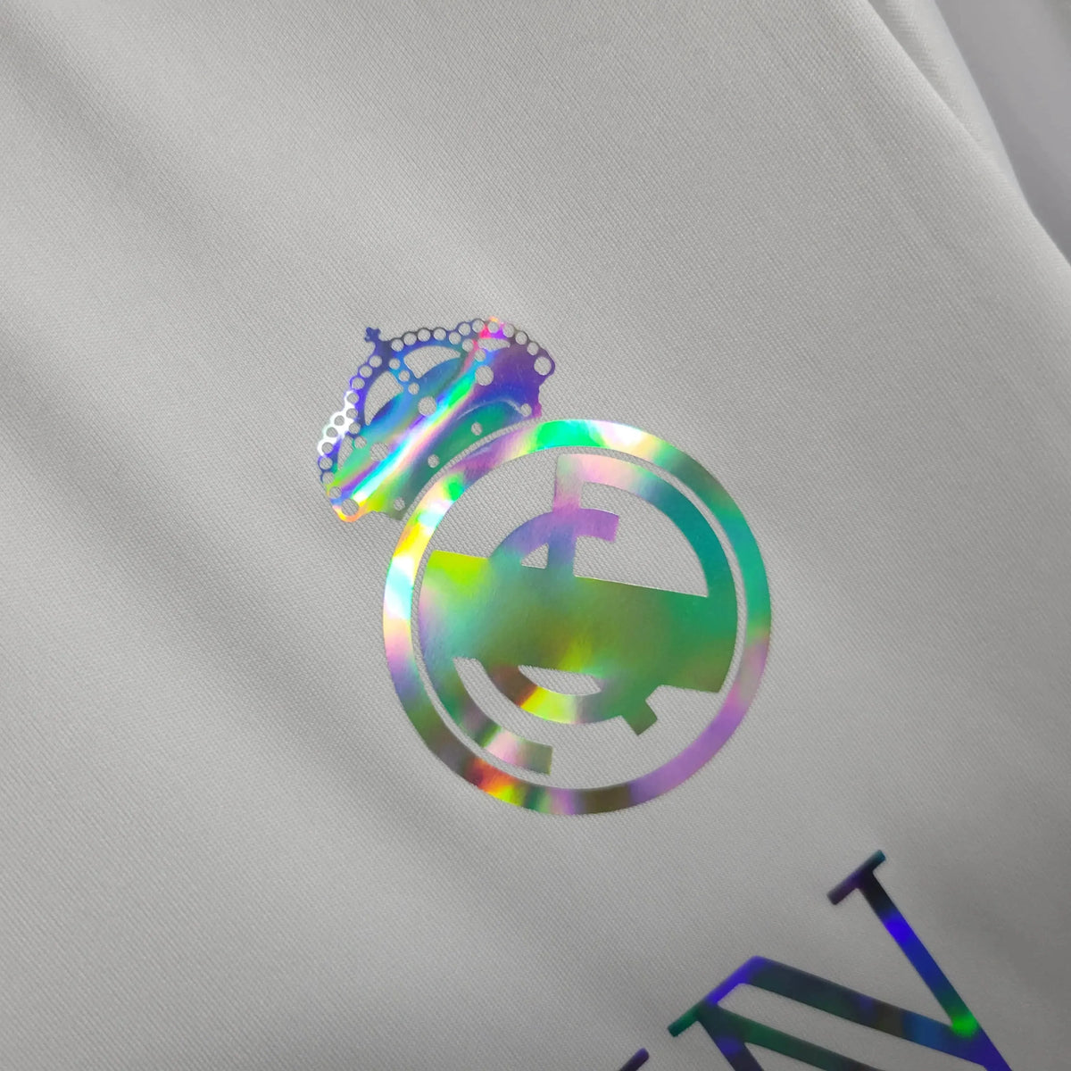 Camisa Real Madrid BALMAIN 23/24 - Torcedor Masculina Refletiva Branca - Netmantos