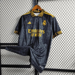 Camisa Real Madrid Concept 23/24 - Torcedor Masculina Preta - Netmantos