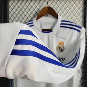 Camisa Real Madrid Home Retrô 2010/11 - Torcedor Masculina Branca Manga Longa - Netmantos