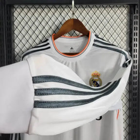 Camisa Real Madrid Home Retrô 2013/14 - Torcedor Masculina Branca Manga Longa - Netmantos