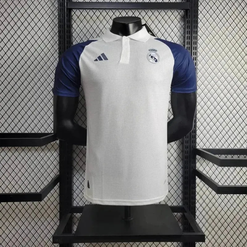 Camisa Real Madrid Treino 24/25 - Jogador Masculina Branca e Azul - Netmantos
