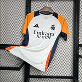 Camisa Real Madrid Treino 24/25 - Torcedor Masculina Branca e Laranja - Netmantos