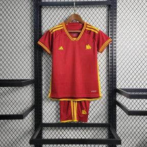 Camisa Roma Home 23/24 - Torcedor Infantil Vermelha - Netmantos