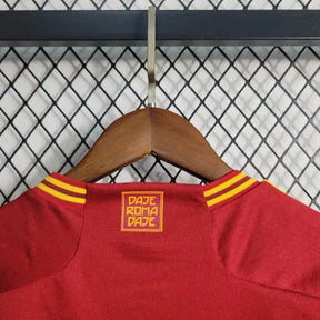 Camisa Roma Home 23/24 - Torcedor Infantil Vermelha - Netmantos