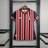Camisa São Paulo Away 24/25 - Torcedor Feminina Vermelha e Preta New Balance - Netmantos