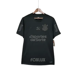 Camisa Timão Away II 24/25 - Torcedor Masculina Preta + Patrocínios - Netmantos