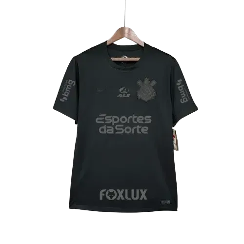 Camisa Timão Away II 24/25 - Torcedor Masculina Preta + Patrocínios - Netmantos