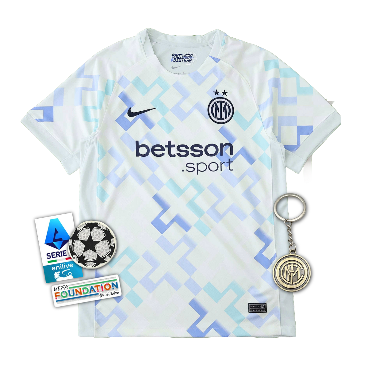 Maglia da trasferta dell'Inter Milan 25/26 - Maglia bianca da tifoso da uomo
