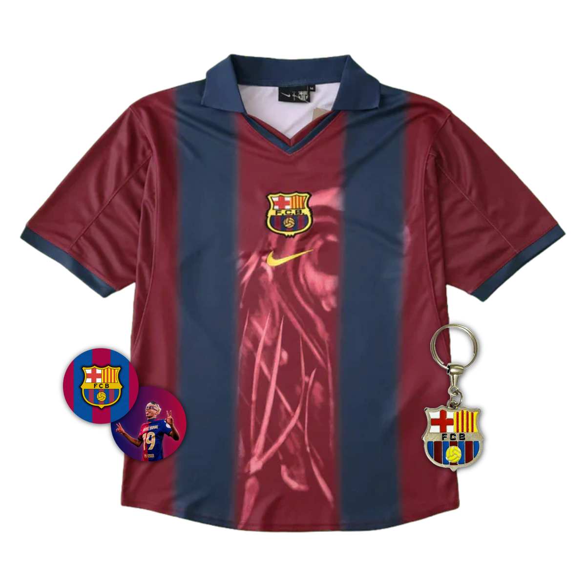 Barcelona TRAVIS SCOTT Home Retro 2000/01 Shirt - Men's Fan Oversized