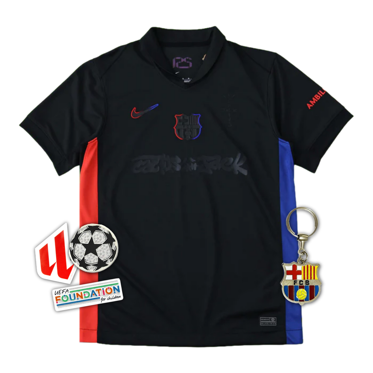 Barcelona TRAVIS SCOTT Away 24/25 Shirt - Men's Fan Black