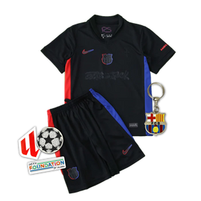 Barcelona TRAVIS SCOTT Away 24/25 Shirt - Kids Fan Black