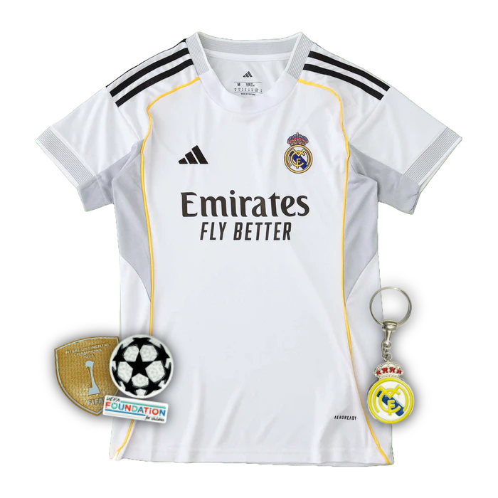 Maglia casalinga del Real Madrid 25/26 - Maglia bianca da tifoso da donna