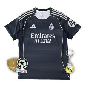 Real Madrid Away Shirt 25/26 - Men's Fan Black