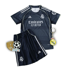 Real Madrid Away Shirt 25/26 - Kids Fan Black