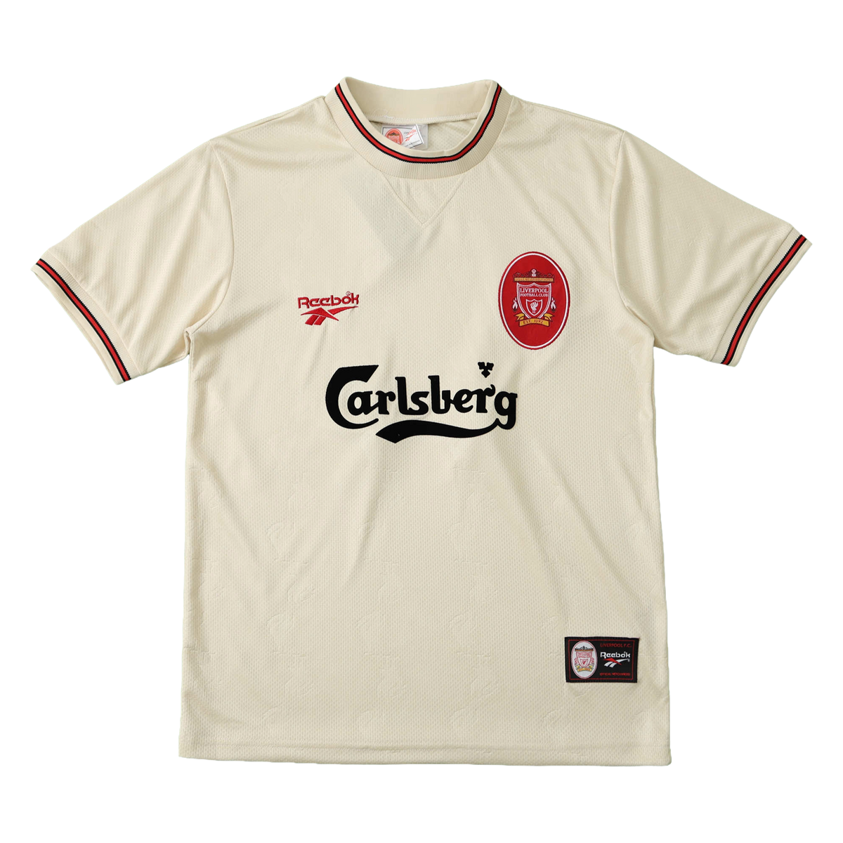 Maglia retrò da trasferta del Liverpool 1996/97 - Uomo Beige Supporter