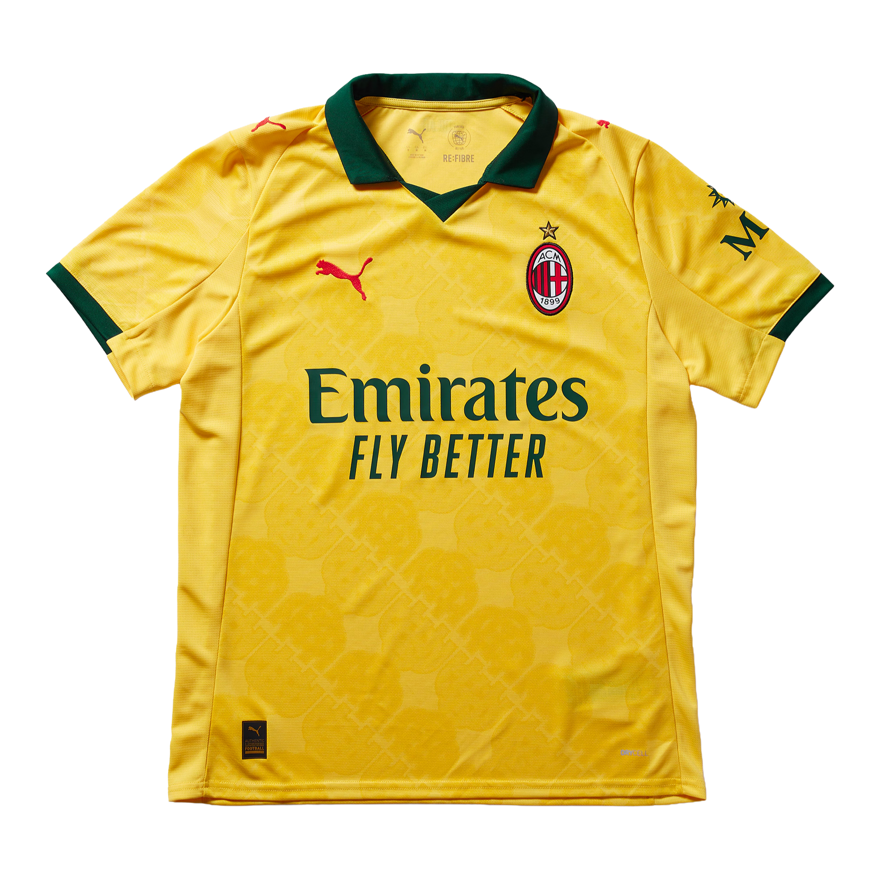 AC Milan Third Away Shirt 25/26 - Men's Fan Yellow