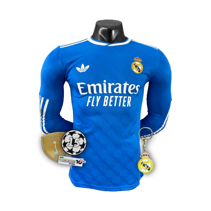 Real Madrid Third Away Shirt 25/26 - Men's Player Long Sleeve