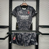 Camisa AC Milan Goleiro 24/25 - Torcedor Infantil Preta - Netmantos